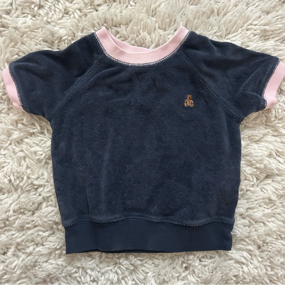 Baby Gap Terry Cloth Teddy Bear Embroidery Top